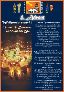 Das Programm vom Lugauer Weihnachtsmarkt.